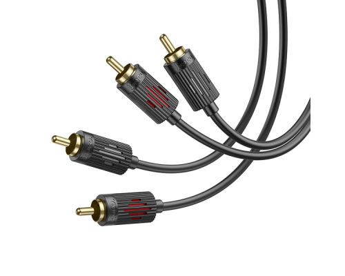 Audio кабель AUX Hoco UPA29 2RCA to dual RCA 1.5м black PLS-00-00127992