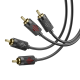 Audio кабель AUX Hoco UPA29 2RCA to dual RCA 1.5м black PLS-00-00127992