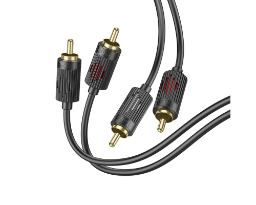 Audio кабель AUX Hoco UPA29 2RCA to dual RCA 1.5м black PLS-00-00127992