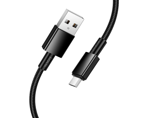 Кабель Hoco X119 USB-A to Micro USB 12W 2.4A 1м black PLS-00-00146894