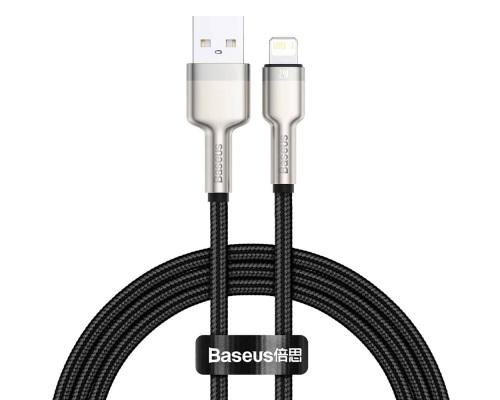 Кабель Baseus Cafule Metal USB-A to Lightning 20W 2.4A 2м (CALJK-B01) black PLS-00-00067237