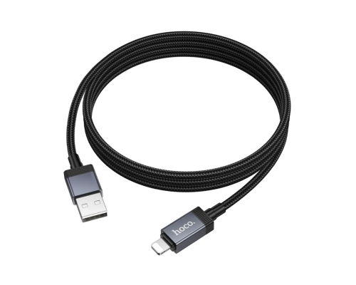 Кабель Hoco X118 USB-A to Lightning з дисплеєм 12W 2.4A 1м black PLS-00-00154609
