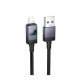 Кабель Hoco X118 USB-A to Lightning з дисплеєм 12W 2.4A 1м black PLS-00-00154609
