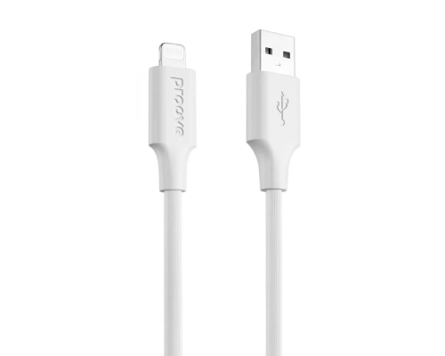 Кабель Proove Striped Silicone USB-A to Lightning 2.4A 1м white PLS-00-00134500