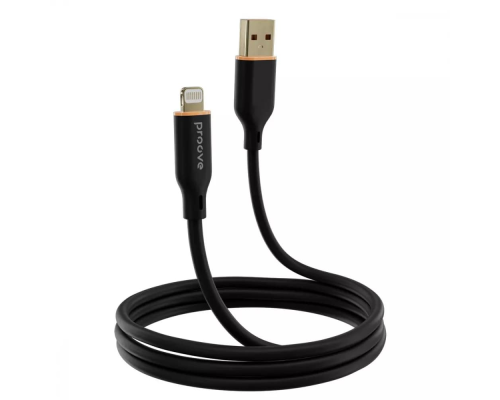 Кабель Proove Jelly Silicone USB-A to Lightning 12W 2.4A 1м black PLS-00-00134481