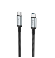 Мультимедійний кабель Hoco US10 Type-C to Type-C 3.0 5Gbit/s 0.5м black PLS-00-00135571