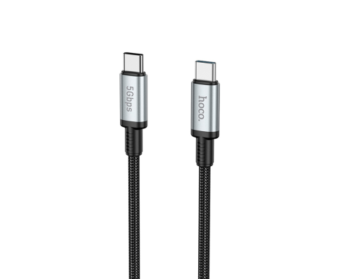 Мультимедійний кабель Hoco US10 Type-C to Type-C 3.0 5Gbit/s 0.5м black PLS-00-00135571