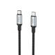Мультимедійний кабель Hoco US10 Type-C to Type-C 3.0 5Gbit/s 0.5м black PLS-00-00135571