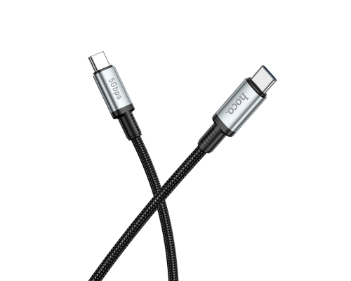 Мультимедійний кабель Hoco US10 Type-C to Type-C 3.0 5Gbit/s 0.5м black PLS-00-00135571