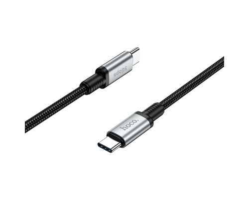 Мультимедійний кабель Hoco US10 Type-C to Type-C 3.0 5Gbit/s 0.5м black PLS-00-00135571