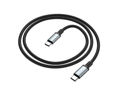 Мультимедійний кабель Hoco US10 Type-C to Type-C 3.0 5Gbit/s 0.5м black PLS-00-00135571