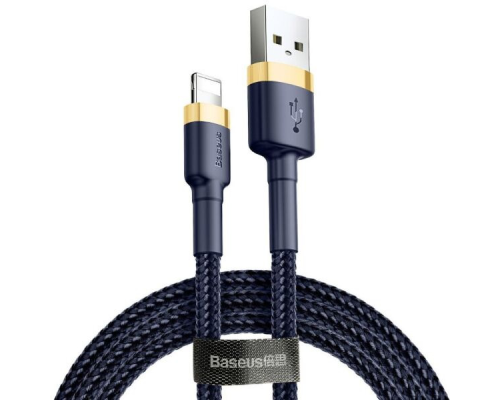 Кабель Baseus Cafule USB-A to Lightning 20W 2.4A 1м (CALKLF-BV3) blue gold PLS-00-00044273