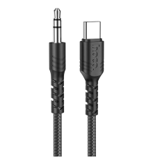 Audio кабель AUX Hoco UPA19 Type-C to 3.5мм 1м black PLS-00-00088072