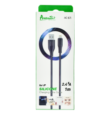 Кабель Avantis AC87i USB-A to Lightning 12W 2.4A 1м black PLS-00-00091446