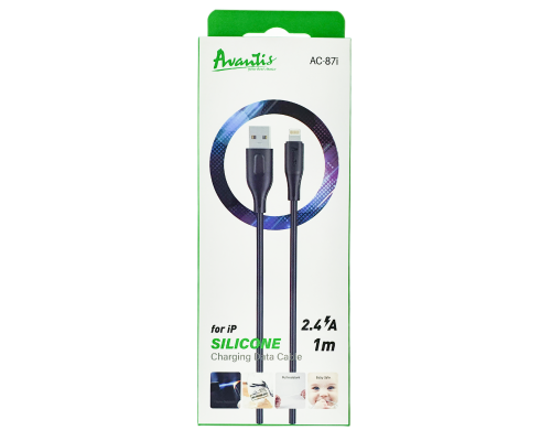 Кабель Avantis AC87i USB-A to Lightning 12W 2.4A 1м black PLS-00-00091446