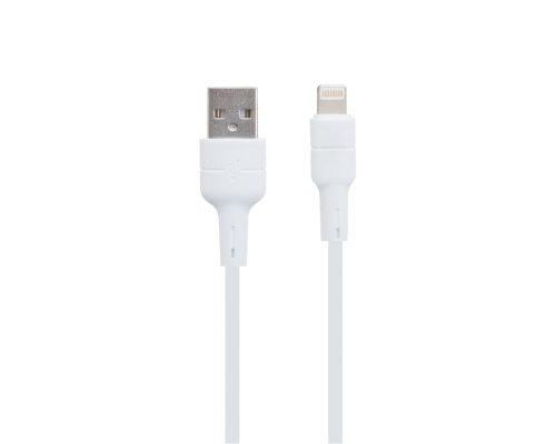 Кабель Borofone BX30 Silicone USB-A to Lightning 12W 2.4A 1м white PLS-00-00061604