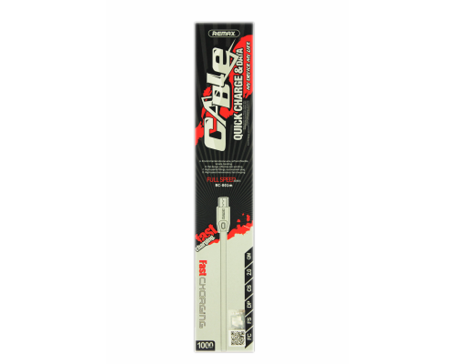 Кабель Remax RC-001м USB-A to Micro USB 1м white PLS-00-00016546