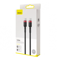 Кабель Baseus Cafule Type-C to Type-C PD+QC3.0 100W 5A 2м (CATKLF-AL91) black red PLS-00-00061038