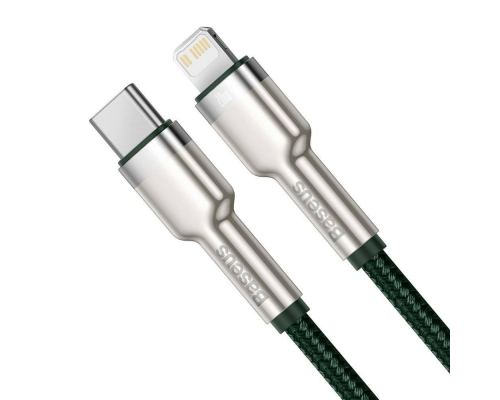 Кабель Baseus Cafule Metal Type-C to Lightning 20W 2.4A 1м (CATLJK-A06) green PLS-00-00089723