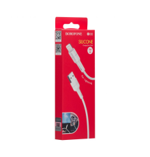 Кабель Borofone BX30 Silicone USB-A to Lightning 12W 2.4A 1м white PLS-00-00061604