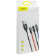 Кабель Baseus Three Primary Colors 3в1 18W 3.5A 1.2м black PLS-00-00060693