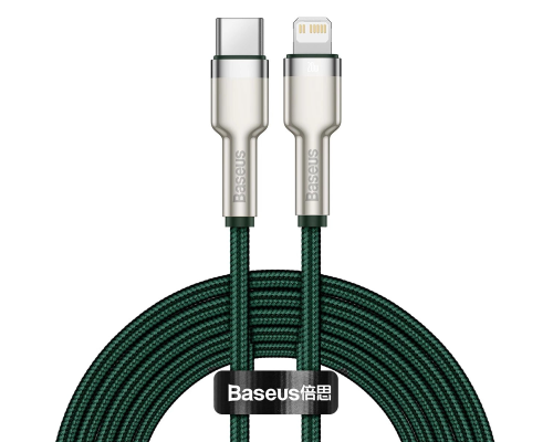 Кабель Baseus Cafule Metal Type-C to Lightning 20W 2.4A 1м (CATLJK-A06) green PLS-00-00089723