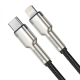 Кабель Baseus Cafule Metal Type-C to Lightning 20W 2.4A 2м (CATLJK-B01) black PLS-00-00061035