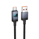 Кабель Hoco X118 USB-A to Type-C з дисплеєм 15W 3A 1м black PLS-00-00154610