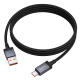 Кабель Hoco X118 USB-A to Type-C з дисплеєм 15W 3A 1м black PLS-00-00154610
