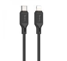 Кабель Hoco X90 Silicone Type-C to Lightning 20W 2.4A 1м black PLS-00-00114868