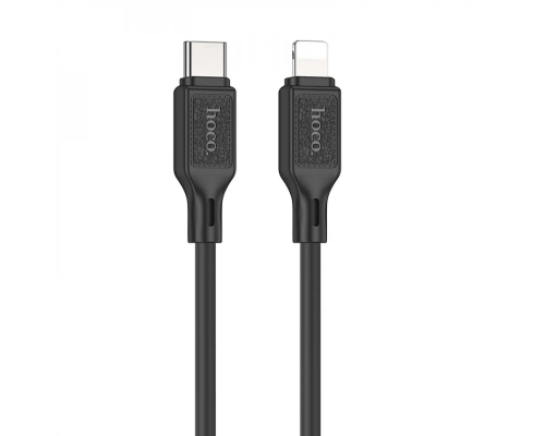 Кабель Hoco X90 Silicone Type-C to Lightning 20W 2.4A 1м black PLS-00-00114868