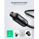 Audio кабель AUX Ugreen AV122 S PDIF male to S PDIF male, Toslink 2м black PLS-00-00173860