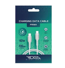 Кабель Ridea RC-M221 Prima Type-C to Type-C 60W 3A 1м white PLS-00-00104448