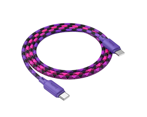 Кабель Hoco X116 Meridian Type-C to Type-C 60W 3A 1м purple PLS-00-00148745
