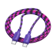 Кабель Hoco X116 Meridian Type-C to Type-C 60W 3A 1м purple PLS-00-00148745