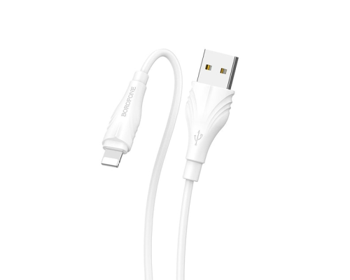 Кабель Borofone BX18 USB-A to Lightning 12W 2.4A 3м white PLS-00-00124113