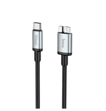 Мультимедійний кабель Hoco US10 Type-C to Micro USB3.0 5Gbit/s 0.5м black PLS-00-00135579