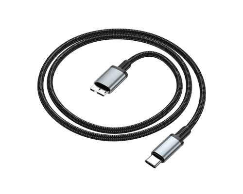 Мультимедійний кабель Hoco US10 Type-C to Micro USB3.0 5Gbit/s 0.5м black PLS-00-00135579