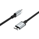 Мультимедійний кабель Hoco US10 Type-C to Micro USB3.0 5Gbit/s 0.5м black PLS-00-00135579