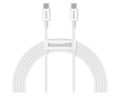 Кабель Baseus Superior Series Fast Charging Type-C to Type-C 100W 5A 1м white PLS-00-00082230