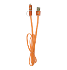 Кабель Remax RC-020t USB-A to Lightning+USB-A to Micro USB 1м orange PLS-00-00015808
