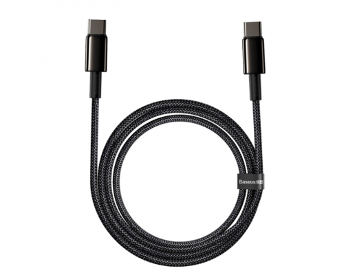 Кабель Baseus Tungsten Gold Type-C to Type-C 100W 5A 2м black PLS-00-00061062