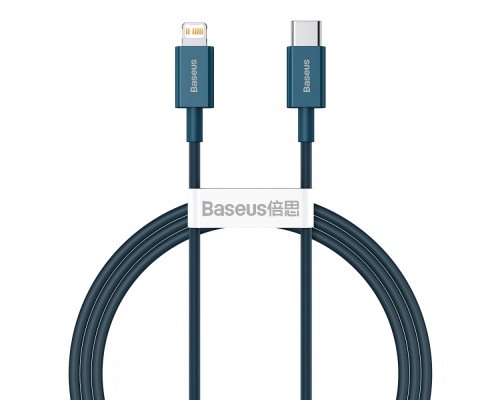 Кабель Baseus Superior Series Fast Charging Type-C to Lightning 20W 2.4A 1м blue PLS-00-00073900