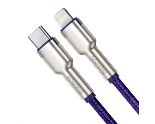 Кабель Baseus Cafule Metal Type-C to Lightning 20W 2.4A 1м (CATLJK-A05) purple PLS-00-00061032