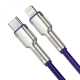 Кабель Baseus Cafule Metal Type-C to Lightning 20W 2.4A 1м (CATLJK-A05) purple PLS-00-00061032