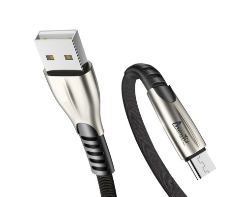 Кабель Avantis AC60m Zinc Alloy USB-A to Micro USB 12W 2.4A 1м black PLS-00-00091462