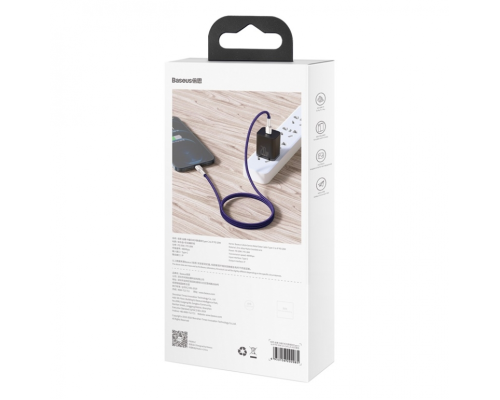Кабель Baseus Cafule Metal Type-C to Lightning 20W 2.4A 1м (CATLJK-A05) purple PLS-00-00061032
