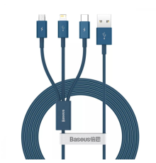 Кабель Baseus Superior Series 3в1 18W 3.5A 1.5м blue PLS-00-00089784