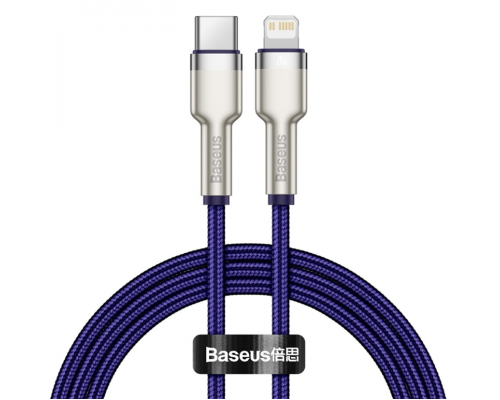 Кабель Baseus Cafule Metal Type-C to Lightning 20W 2.4A 1м (CATLJK-A05) purple PLS-00-00061032