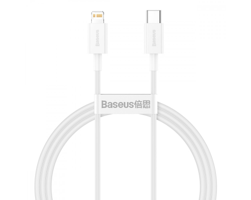 Кабель Baseus Superior Series Fast Charging Type-C to Lightning 20W 2.4A 0.25м white PLS-00-00070697